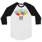Buddyhead Rainbow Skull logo baseball tee