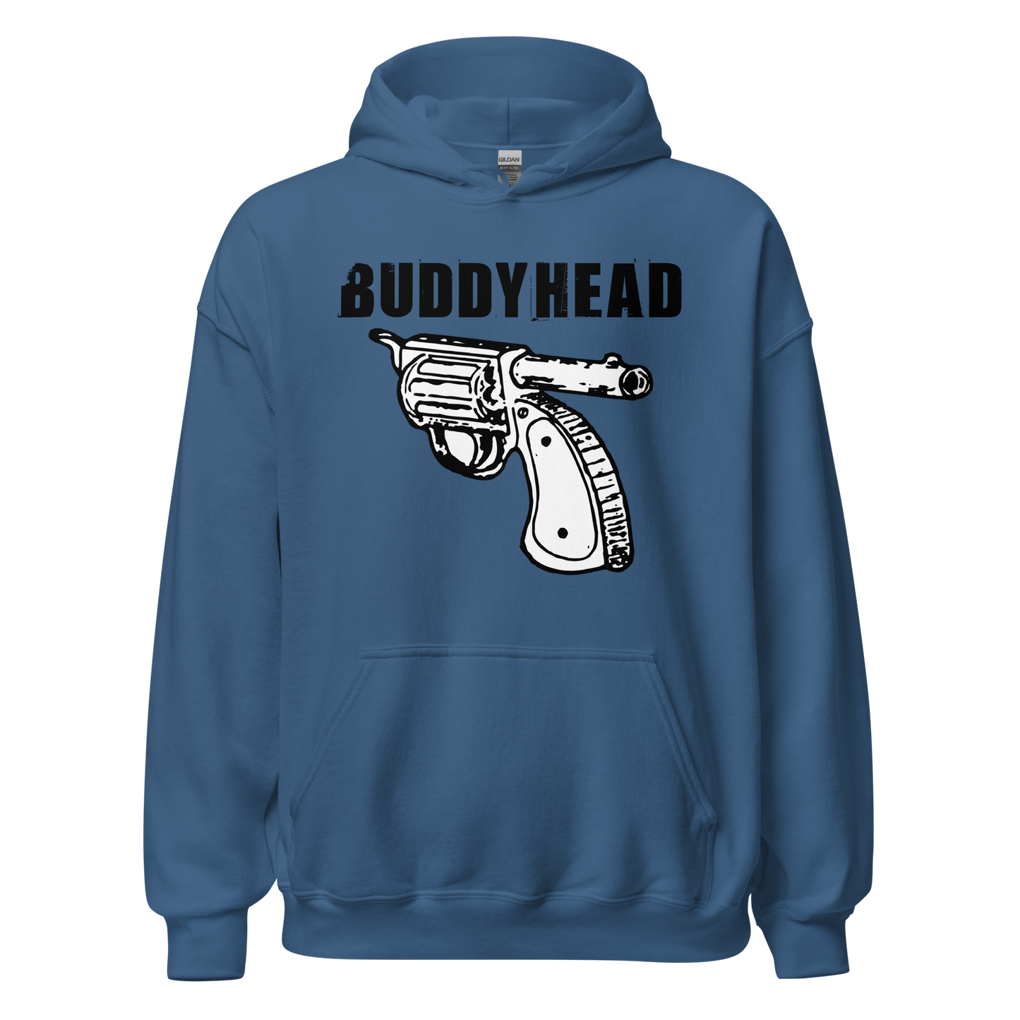 Buddyhead backwards gun logo hoodie