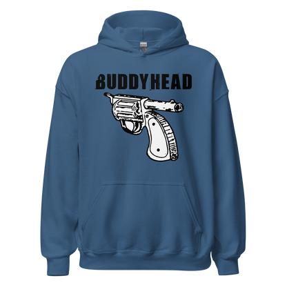 Buddyhead backwards gun logo hoodie