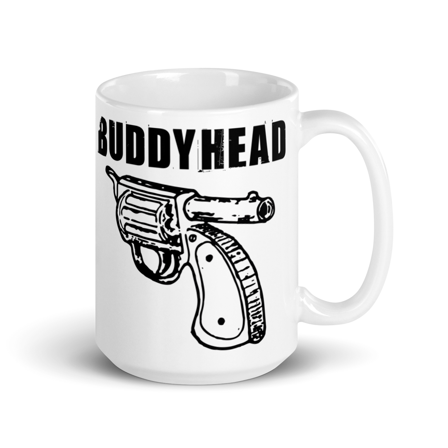 Buddyhead backwards gun mug
